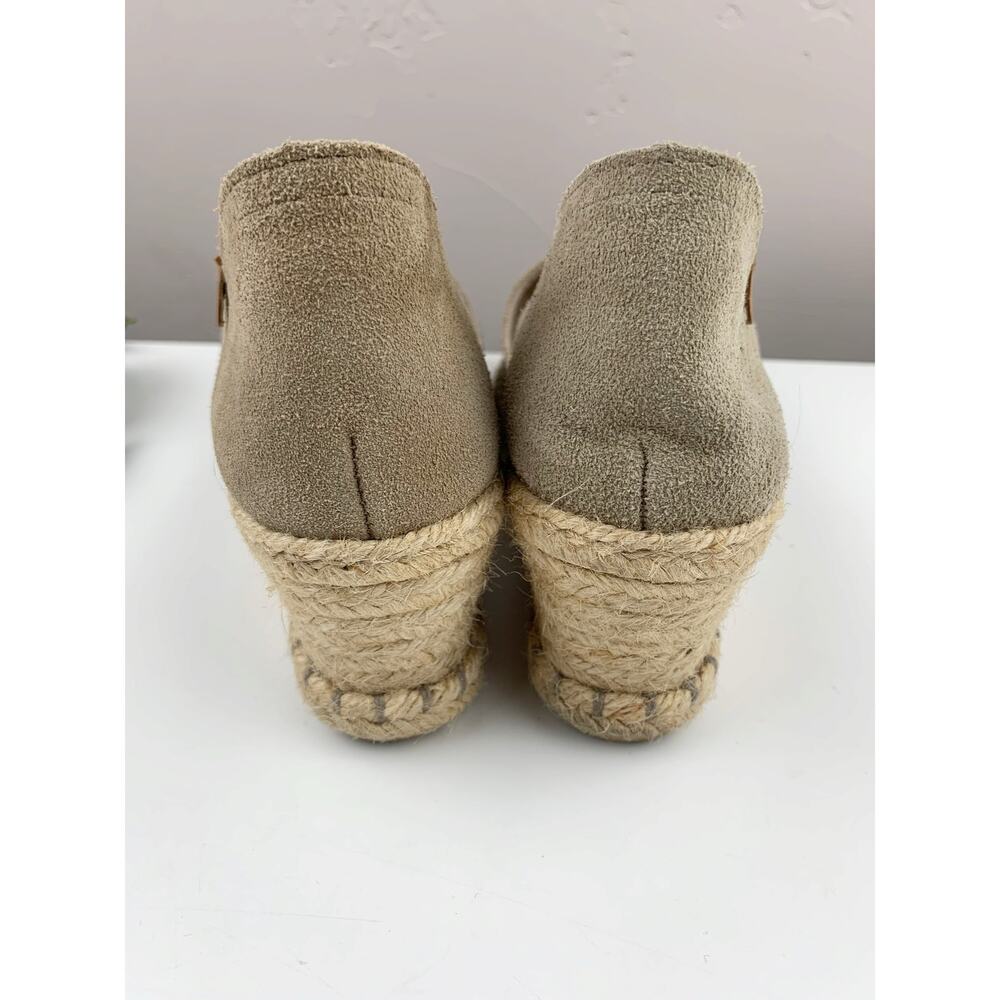 Verbenas Wedge Heel Espadrille Shoes Tan Suede Slip On Casual Women's 41 US 9.5 - Picture 8 of 11
